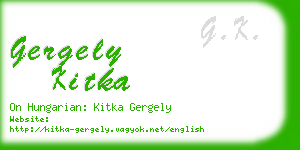 gergely kitka business card